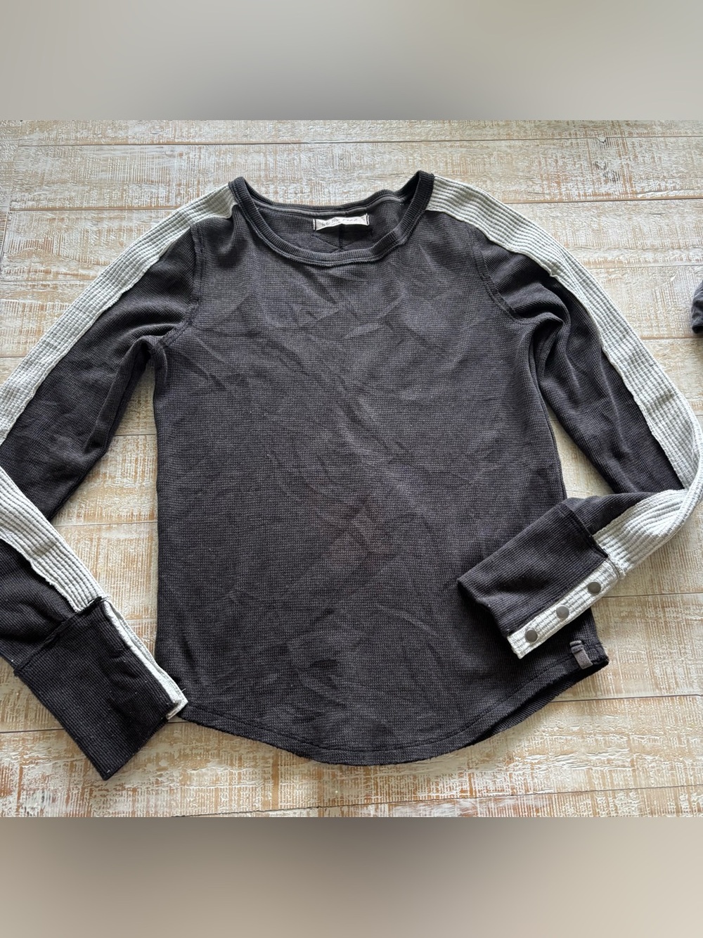 Free People Long-Sleeve Waffle Top